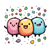 Carnival joy with confetti