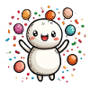 Carnival joy with confetti