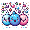 Carnival joy with confetti