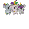 Mardi Gras Koala Carnival Costume