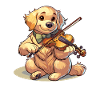 Golden Retriever Plays The Violin