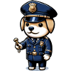 Chien mignon policier