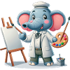 Cute Elephant Artist