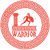 Symbole rouge du guerrier grec