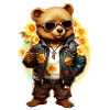 Cooler Teddy im Frühling