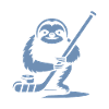 Sloth Ice Hockey Silhouette