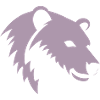 Bär Silhouette eines Eisbärkopfes