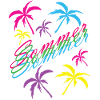 Neon Summer Palm Tree Feeling
