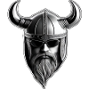 Cool Viking with sunglasses