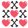 Saint-Valentin cœurs et os