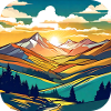 Mountains in Sunset I