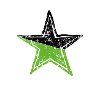 Star Green Black Drawn Path