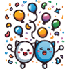 Carnival joy with confetti