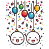 Carnival joy with confetti