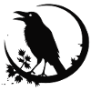 Raven in the Moon