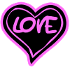Cœur Love rose
