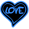Cœur Love bleu