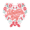 Valentines Romantic Floral Heart