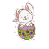 Zajączek wielkanocny wykluwający się z jajka wielkanocnego