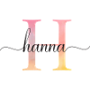 H | Monogram | Name | Hanna |Watercolor