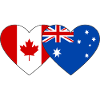 Canada Australia Flag Heart