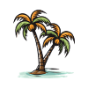 Palm Trees Island Summer