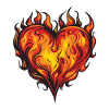 Heart, Fire, Love, Flame