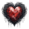 Gothic Metal Heart T-Shirt