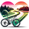 Sunset Heart Rainbow Road