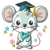 Graduation Mouse Illustration