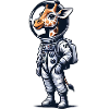 Cute Giraffe Astronaut