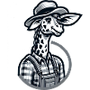 Cute Giraffe Farmer