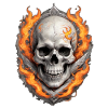 Flaming Skull