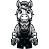 Cute Horse Farmer