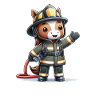 Cute Horse Firefighter