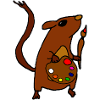 Artist Mouse Gerbil Painter