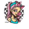 Cute Cosplay Anime Girl Pig