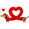 Dachshund and heart