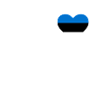 Cœur drapeau Estonie