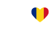Cœur drapeau Roumanie