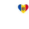 Cœur drapeau Moldavie