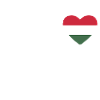 Cœur drapeau Hongrie