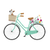 Bicycle Dog Flowers