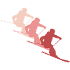 Skifahrer rot/ Ski