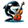 Orca playing Cello