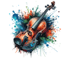 ColoUful Violin Drawing