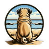 Pug beach feeling