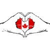 Kanada Flagge Herzform used