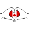 Canada Flag Heart Shape