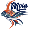 Farbiger Flussfisch Abstract Moin